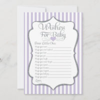 Wünsche für Baby Lavender Lilac Baby Showspiel