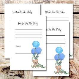 Wünsche für Baby Oh Boy Blue Ballon Eucalyptus