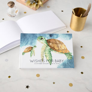 Wünsche für Baby   Sea Turtles Baby Dusche Gästebuch