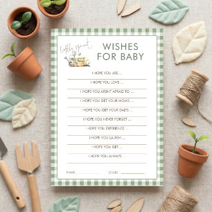 Wünsche für Baby Shower Aktivität Little Sprout Ka Einladung
