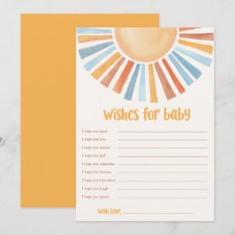 Wünsche für Baby Sunshine Boho Solarium Dusche Einladung