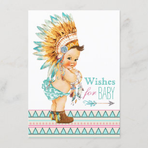 Wünsche für Baby Wild und Frei Baby Shower Einladung