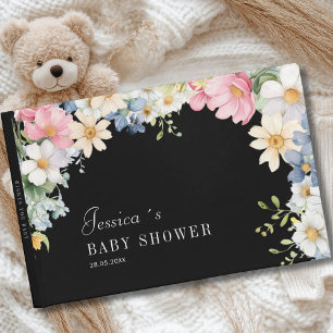 Wünsche für Baby! Wildblume, Babydusche Gästebuch
