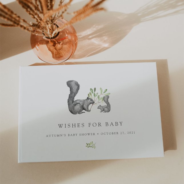 Wünsche für Baby | Woodland Friends Kinderdusche Gästebuch (Von Creator hochgeladen)