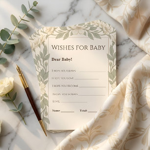 Wünsche für Babykarte, Baby Shower Notizkarten, Karte