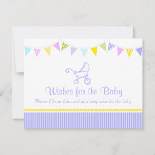 Wünsche für das Baby - Babydusche Postkarte