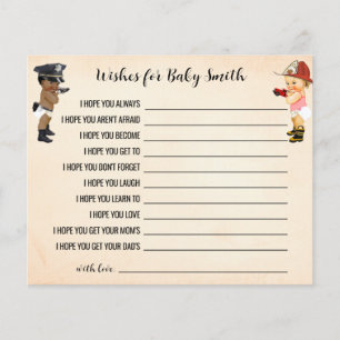 Wünsche für das Baby Little Recruit Shower Karte