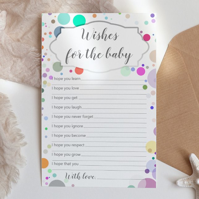 Wünsche für die Baby Multicolor Babyduschkarte (Von Creator hochgeladen)
