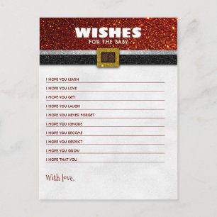 Wünsche für die Weihnachtsdusche des Babys Postkarte