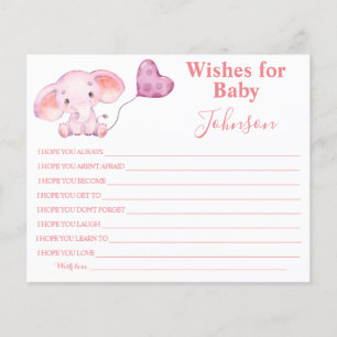 Wünsche für Kinder   Baby Elephant   Babyduschkart Flyer