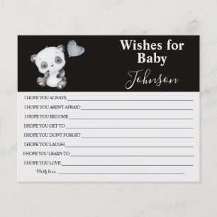 Wünsche für Kinder Baby Panda Babyduschkarte Flyer