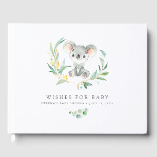 Wünsche für Kinder Bush Baby Koala Babydusche Gästebuch