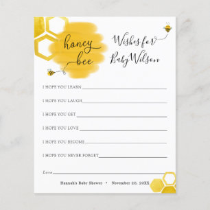 Wünsche für unsere Honey Bee Baby Dusche