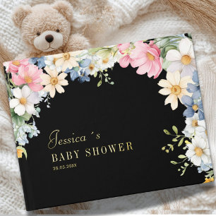 Wünsche fürs Baby! Wildblume, Babyparty Gästebuch