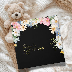 Wünsche fürs Baby! Wildblume, Babyparty Gästebuch