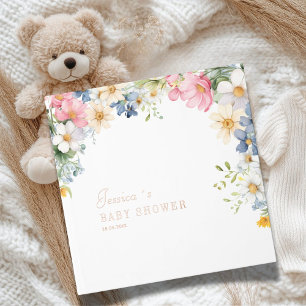Wünsche fürs Baby! Wildblume, Babyparty Gästebuch