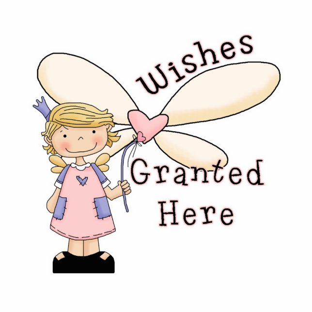 Wünsche Granit Fairy Godmatt Fotoskulptur Ornament (Vorne)