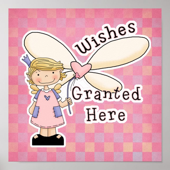 Wünsche Granit Fairy Godmatt Poster (Vorne)