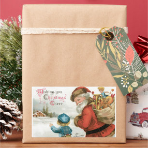 Wünsche Ihnen Weihnachtsfreude von Ellen Clapsaddl Rechteckiger Aufkleber