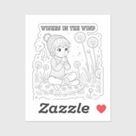 Wünsche in der Wind Matte Aufkleber zu Farbe