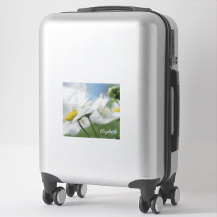 Wünsche mit White Daisies Personalisiert Aufkleber