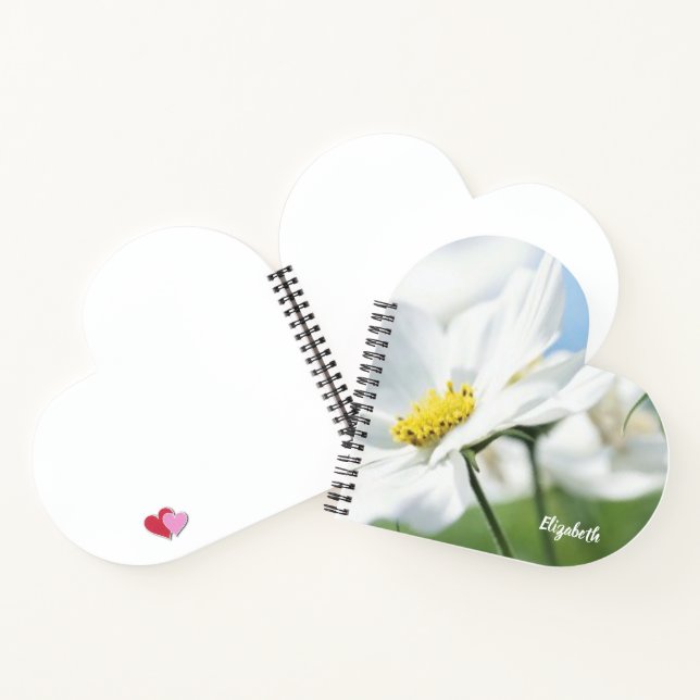 Wünsche mit White Daisies Personalisiert Notizbuch (Innenseite)