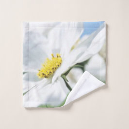 Wünsche mit White Daisies Personalisiert Waschlappen