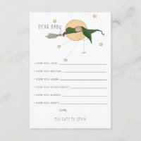 Wünsche nach Baby Advice Card | Niedliche Hexe