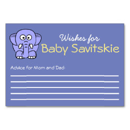 Wünsche nach Baby Advice Card Tischnummer
