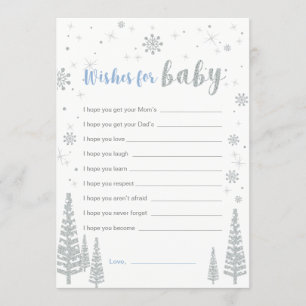 Wünsche nach Baby Card, Blue Boy Baby Showspiel Einladung