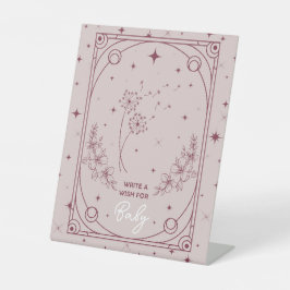 Wünsche nach Baby Pink Tarot Babydusche Sockelschild
