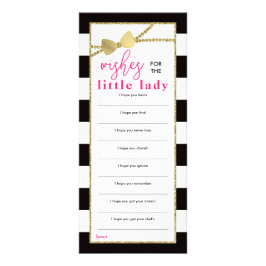Wünsche nach Babykarte, Little Lady Baby Shower Werbekarte