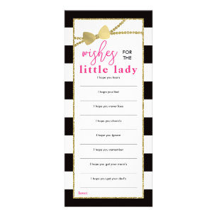 Wünsche nach Babykarte, Little Lady Baby Shower Werbekarte