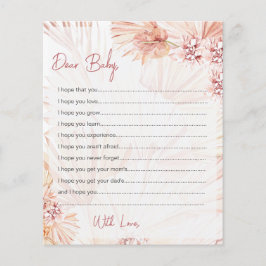 Wünsche nach Babykarten Boho Blush Dusche Sprinkle