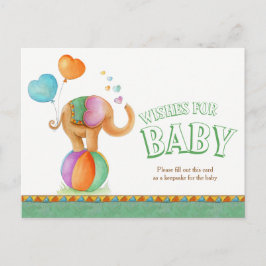 Wünsche nach Babyzirkus Elefantendusche Postkarte