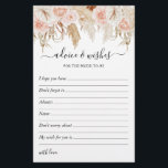 Wünsche und Anregungen Pampas Grass Brautparty<br><div class="desc">Machen Sie Ihr Brautparty mit diesen eleganten "Ratschläge & Wünsche" Brautparty Vorlagen zu erinnern! Mit tropischen Blätter aus der Wüste,  Pampasgras,  Rosa- und Weißfloralen und einer bearbeitbaren Textvorlage. Um ein Design detaillierter zu bearbeiten,  klicken Sie auf diese Vorlage personalisieren und scrollen Sie dann nach unten,  um weitere Anpassungen vorzunehmen!</div>