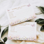 Wünsche und Ratschläge Butterfly Babyduschkarte Postkarte<br><div class="desc">Diese wunderschöne Schmetterling-Wildblume-Babydusche "Wünsche und Ratschläge Baby Card" wird für viele Jahre geschätzt. Passende Gegenstände in unserer eleganten Butterfly Girl Babydusche - Cava Party Design.</div>