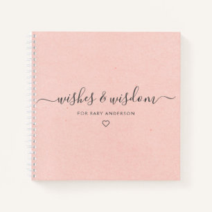 Wünsche und Weisheiten Rosa Babyparty-Gästebuch Notizbuch