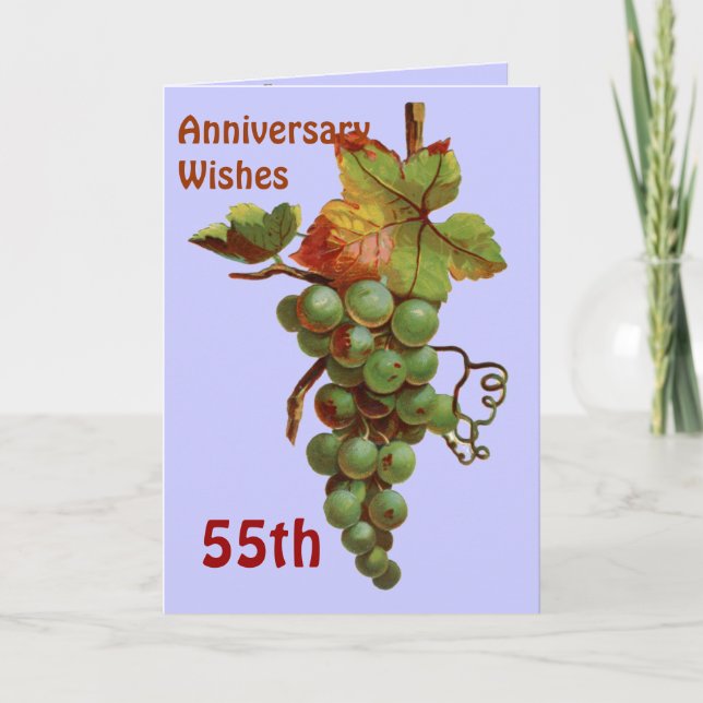 Wünsche zum 55. Jahrestag, kundenspezifisch Karte (Vorderseite)