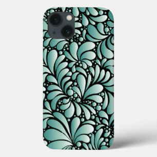Wünschen Fleur-Muster in Minty Green Case-Mate iPhone Hülle