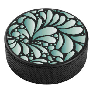 Wünschen Fleur-Muster in Minty Green Eishockey Puck