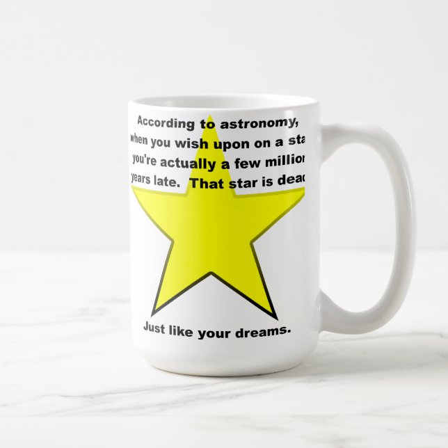 Wünschen nach einem Sternenfunny Mug Kaffeetasse (Rechts)