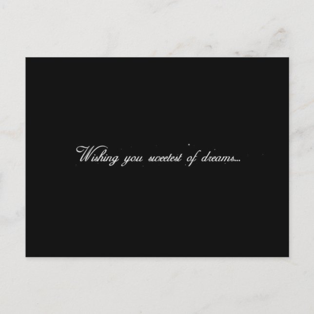 WÜNSCHEN SIE DIE SÜSSSTE VON DREAMS GOODNIGHT EXPR POSTKARTE (Vorderseite)