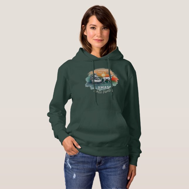 Wünschen Sie ein frohes Weihnachtsfest Personalisi Hoodie (Vorne ganz)
