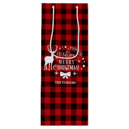Wünschen Sie frohe Weihnachten Red Buffalo Monogra Geschenktüte Für Weinflaschen