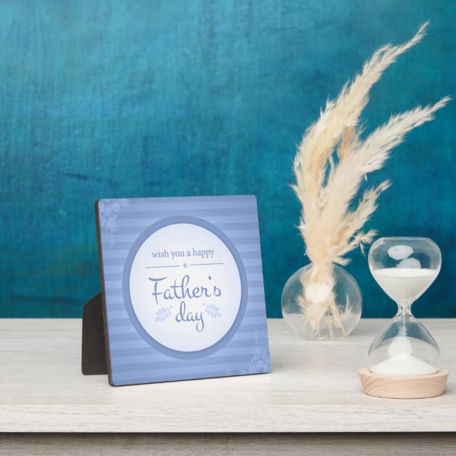 Wünschen Sie glückliche Väter Tag Text blau Fotoplatte (InSitu)