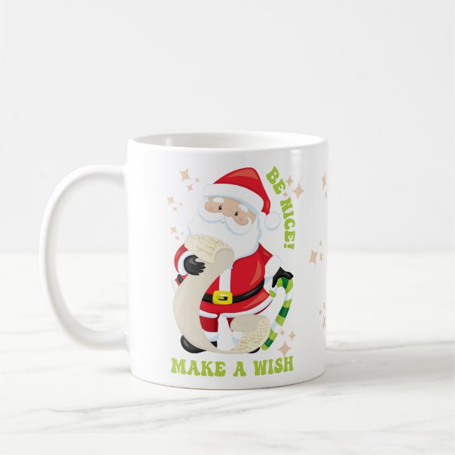Wünschen Sie sich den Weihnachtsmann Kaffeetasse (Links)