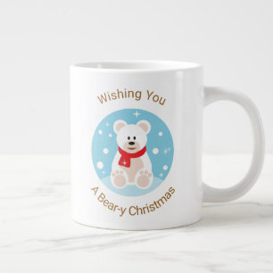Wünschen Sie sich ein bärenweihnachtliches Jumbo-Tasse
