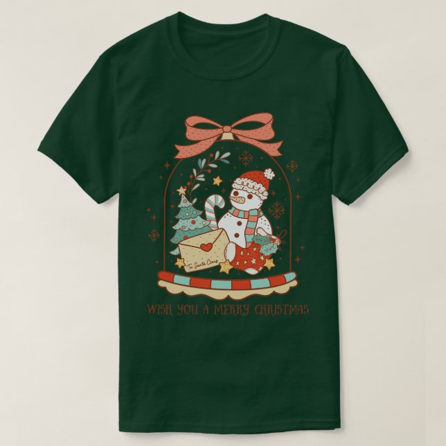 Wünschen Sie sich ein frohes Weihnachtsfest 1 T-Shirt (Design vorne)