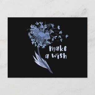 Wünschen Sie sich eine Dandelion-Blume Postkarte